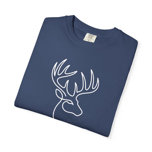 White-tailed One Line T-Shirt - Heavyweight Comfort Colors