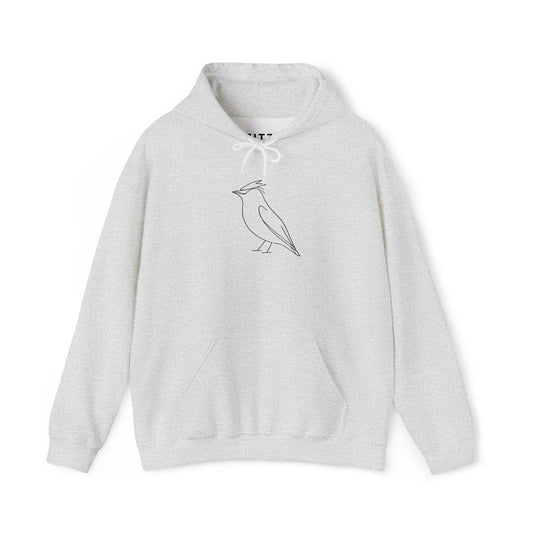 Cedar Waxwing Line Hoodie