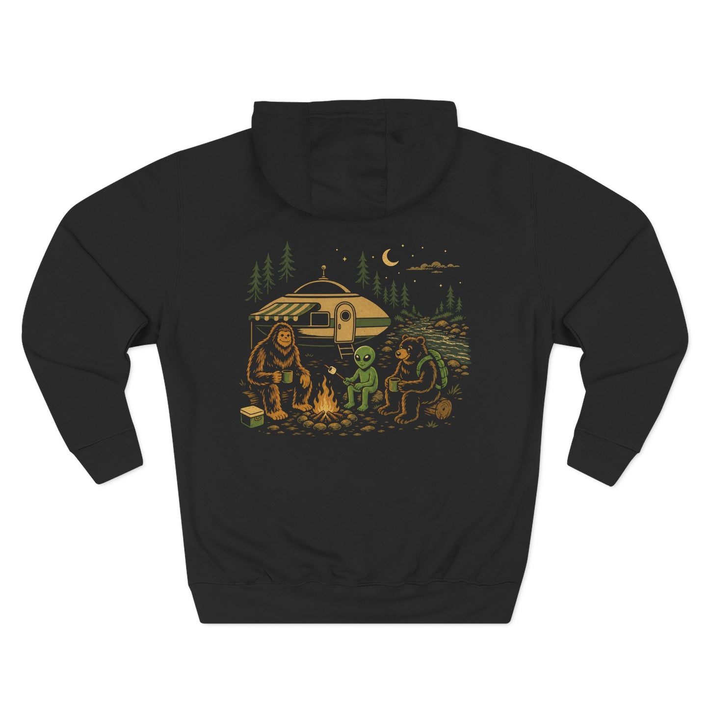 River Camping Hoodie Backprint