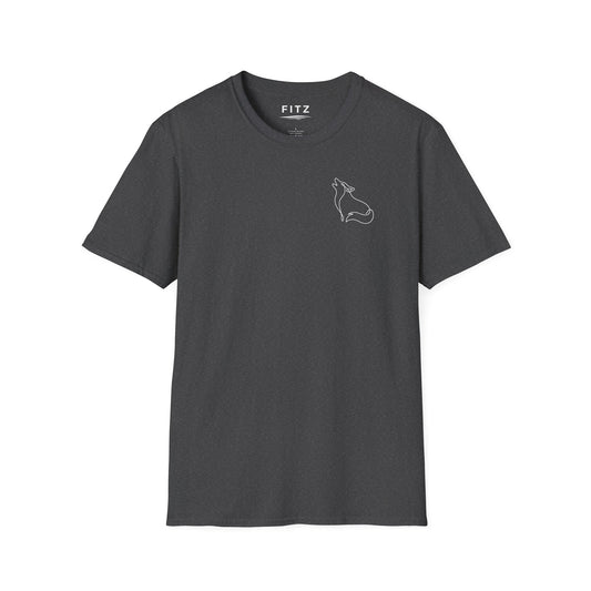 Wolf One Line T-Shirt - Back Print