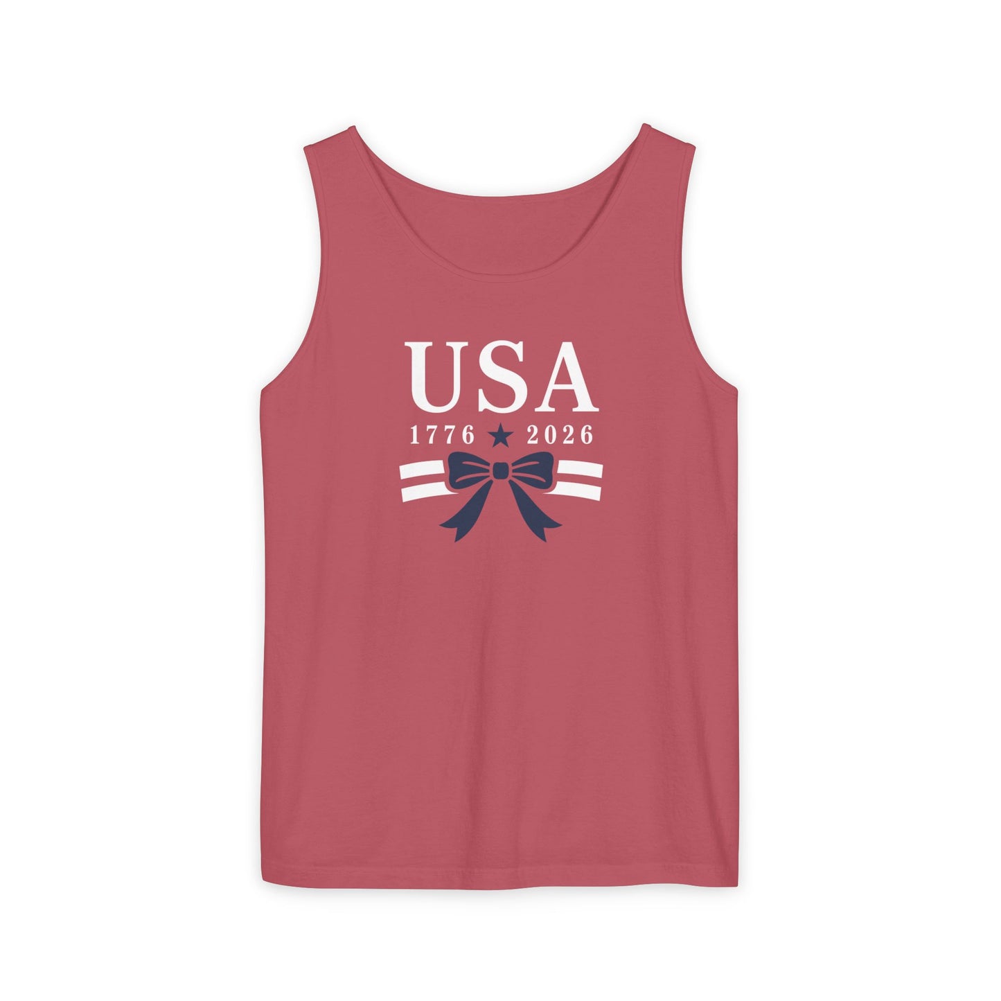 USA Bow Tank Top - Heavyweight Comfort Colors