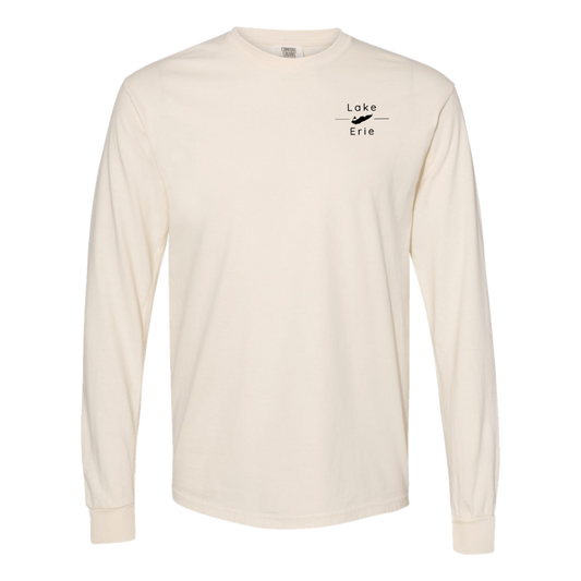 Lake Erie Long Sleeve T-Shirt Back Print - Comfort Colors