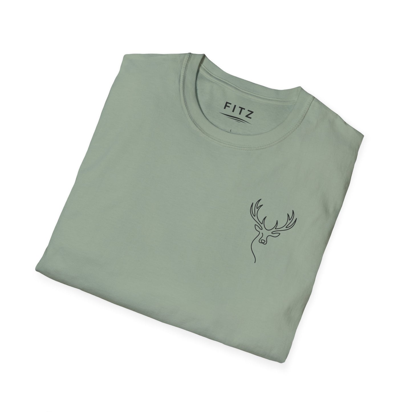 Elk One Line T-Shirt - Back Print