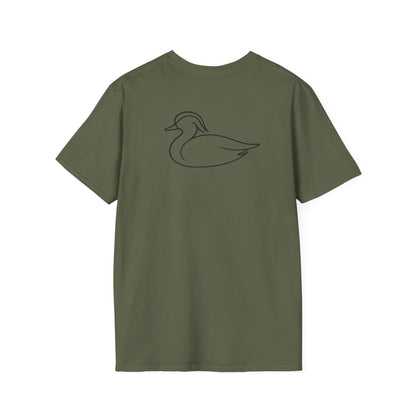 Wood Duck One Line T-Shirt - Back Print