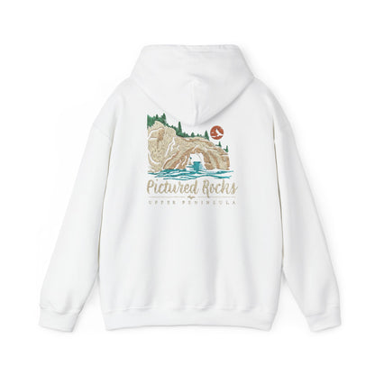 Pictured Rocks Lover's Leap Hoodie - Back Print