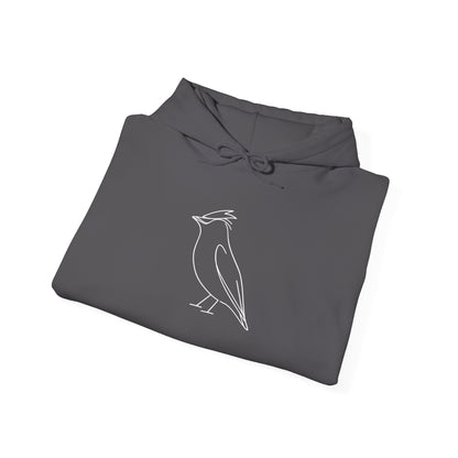 Cedar Waxwing Line Hoodie
