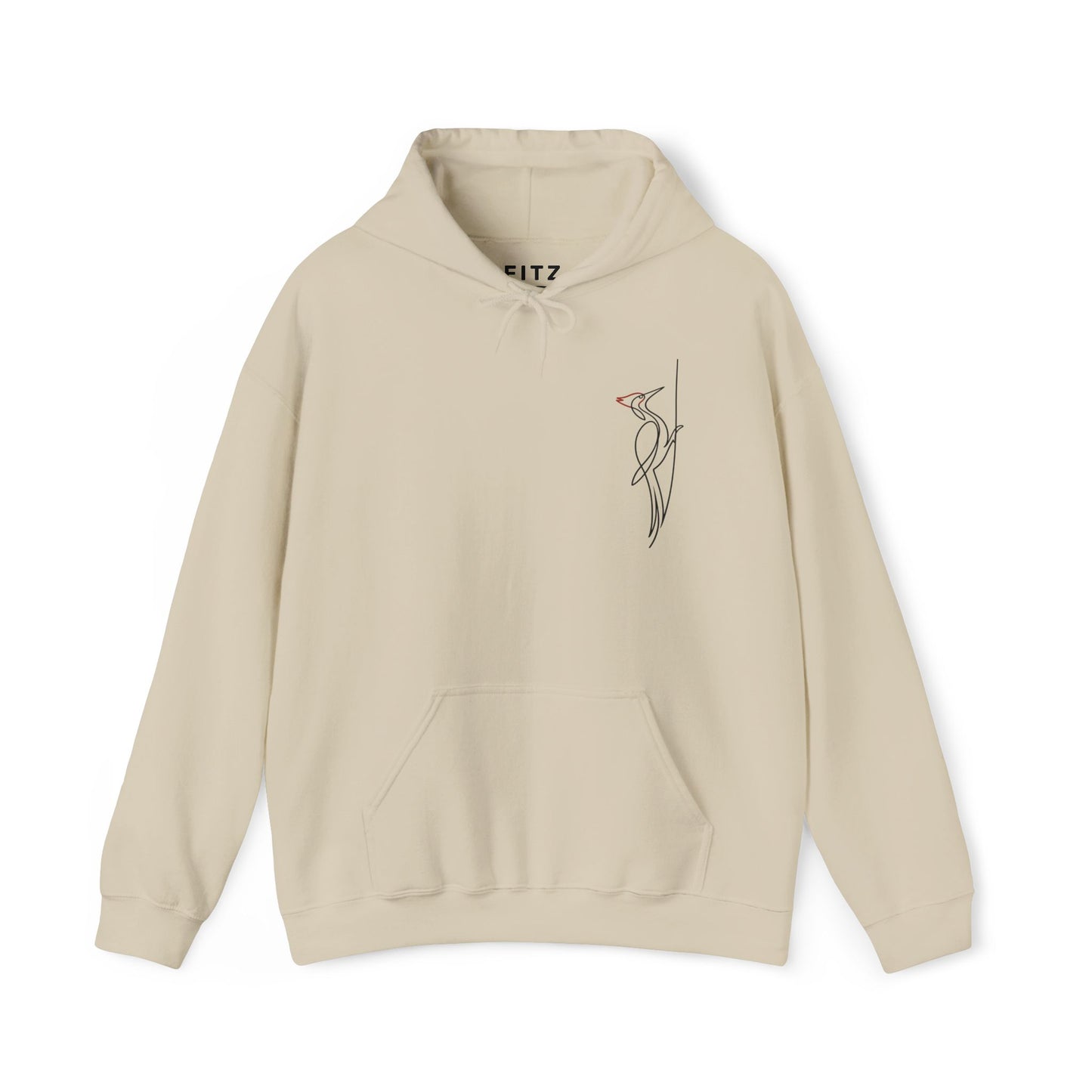 Pileated Woodpecker One Line Hoodie