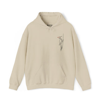 Pileated Woodpecker One Line Hoodie