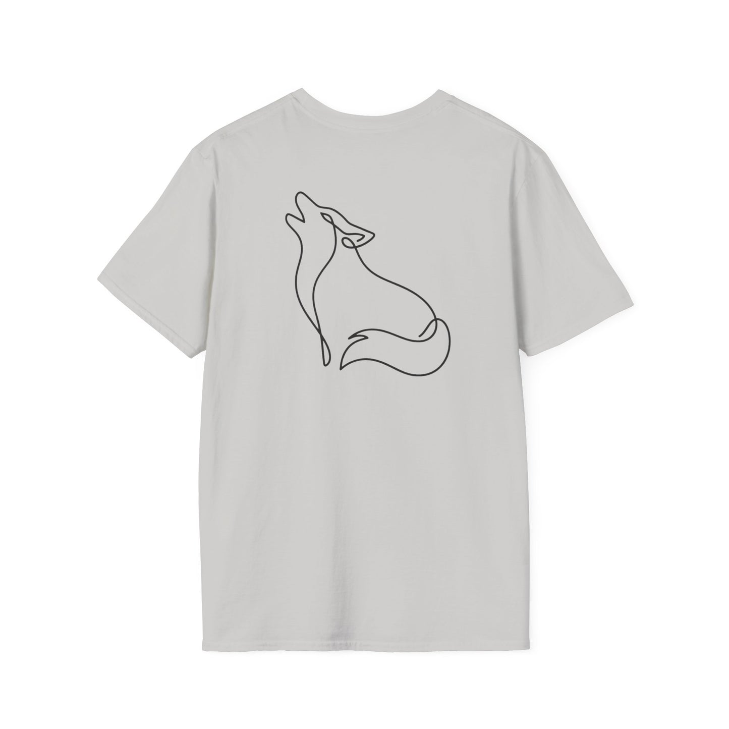 Wolf One Line T-Shirt - Back Print