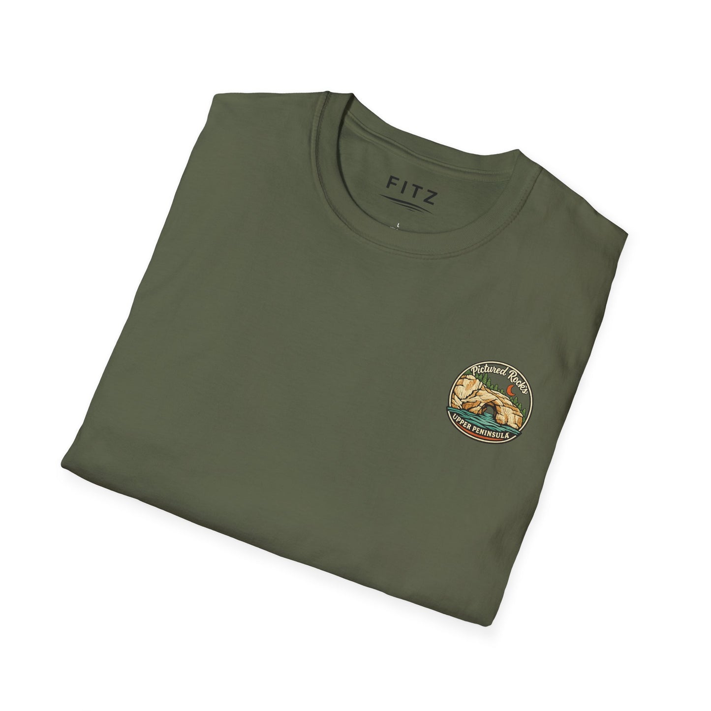 Pictured Rocks Lover's Leap T-Shirt - Back Print