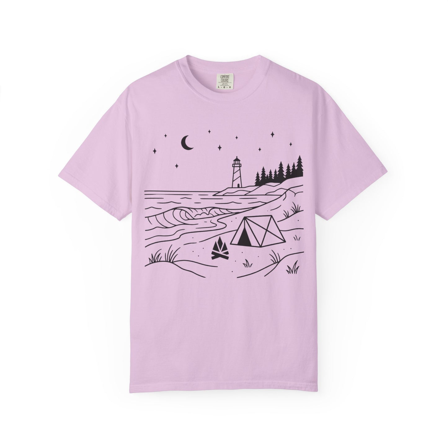 Beach Camping T-Shirt - Heavyweight Comfort Colors