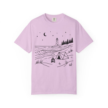 Beach Camping T-Shirt - Heavyweight Comfort Colors