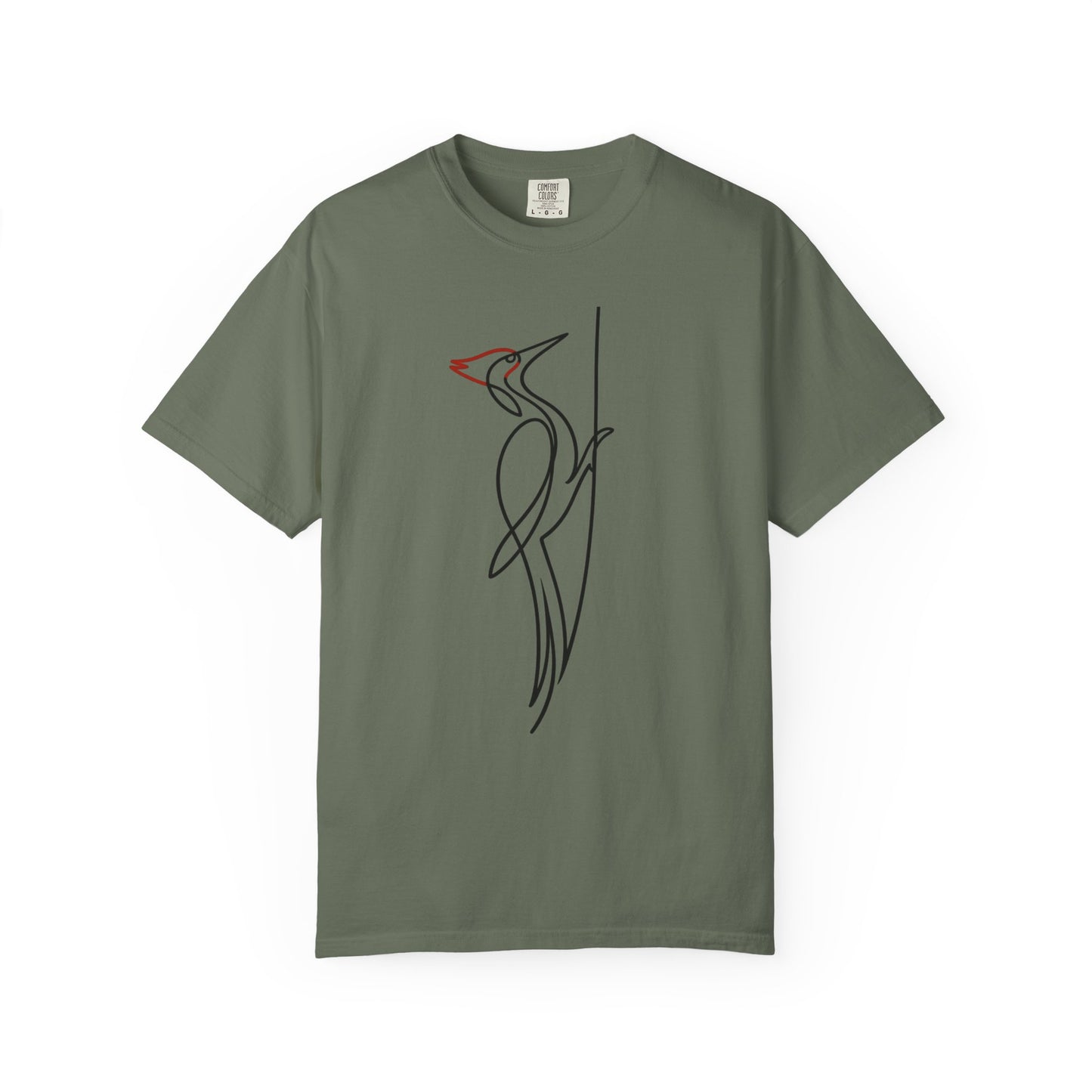 Pileated Woodpecker One Line T-Shirt - Heavyweight Comfort Colors