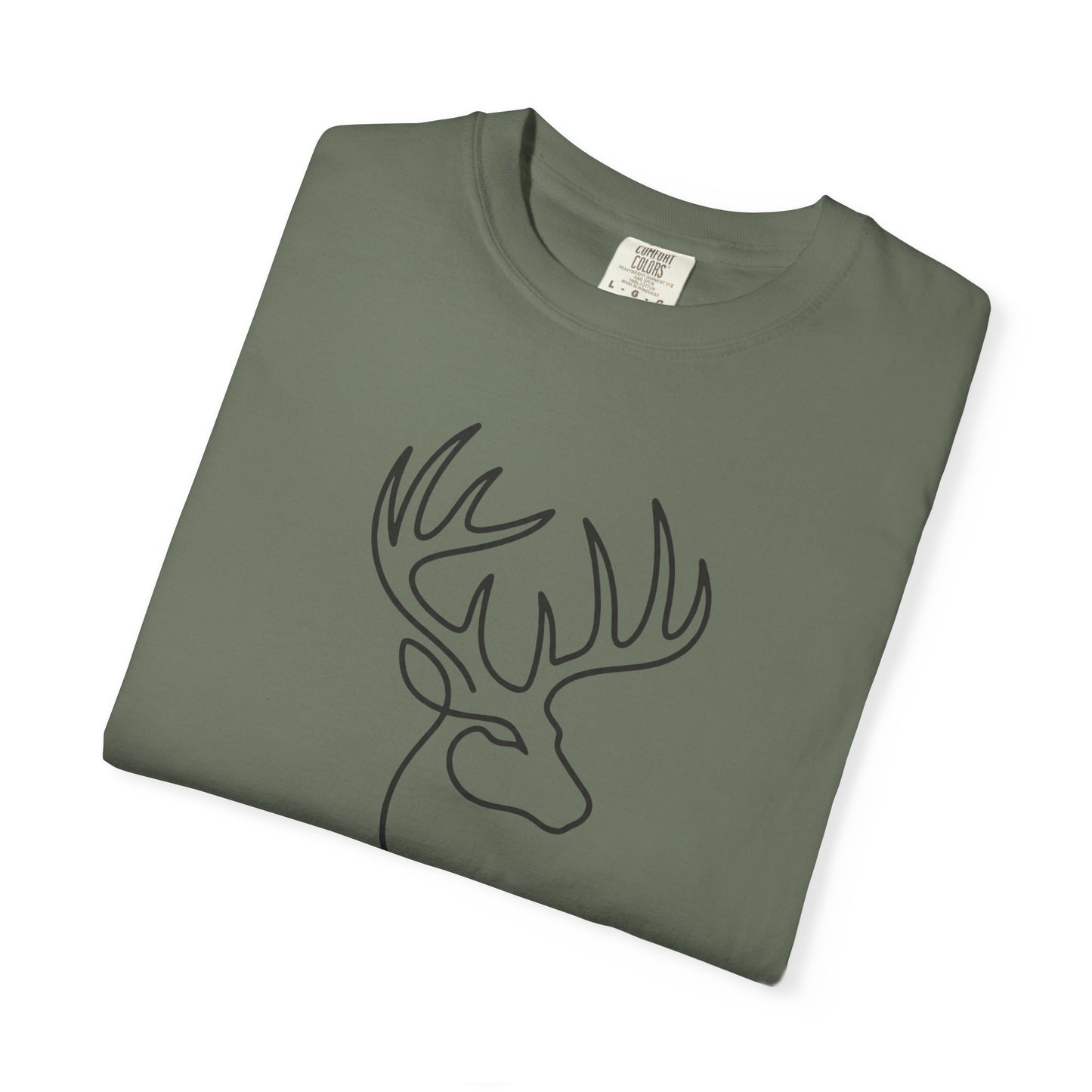 White-tailed One Line T-Shirt - Heavyweight Comfort Colors