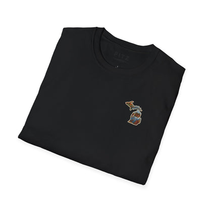 Michigan Scenic Patch Print T-Shirt - Back Print