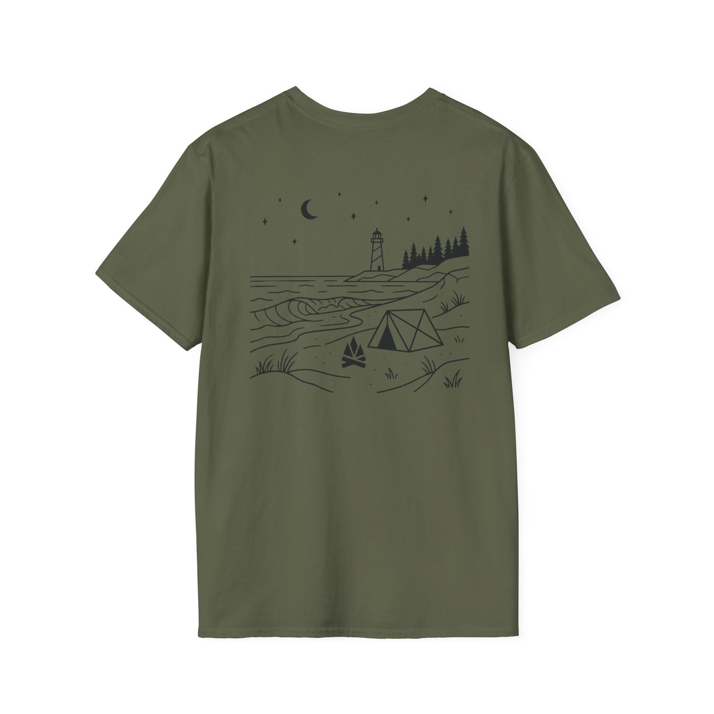 Beach Camping T-Shirt - Back Print