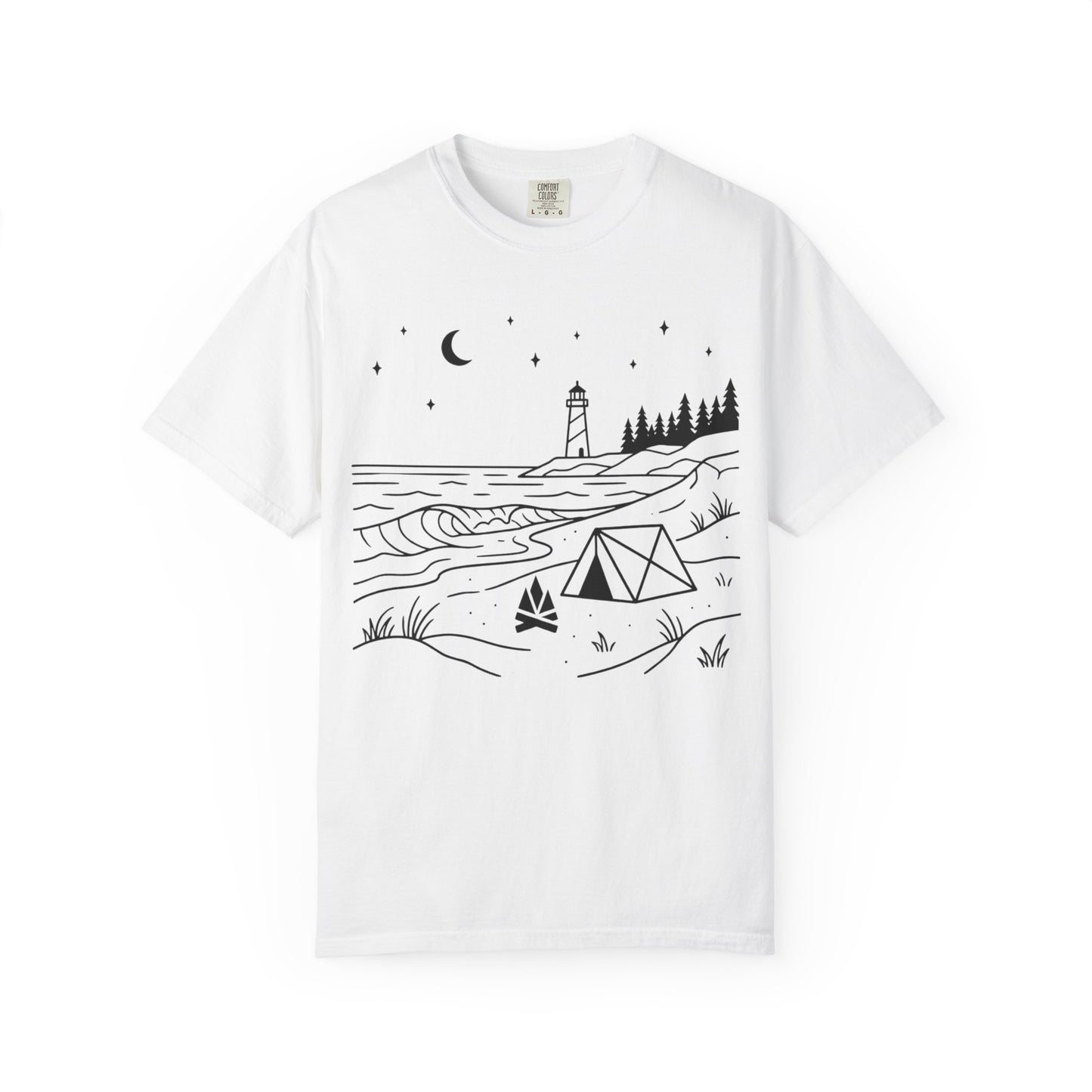Beach Camping T-Shirt - Heavyweight Comfort Colors