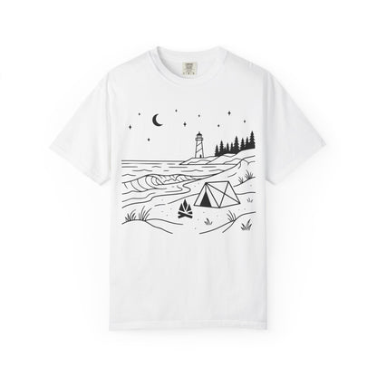 Beach Camping T-Shirt - Heavyweight Comfort Colors
