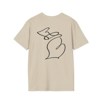 Michigan One Line T-Shirt - Back Print