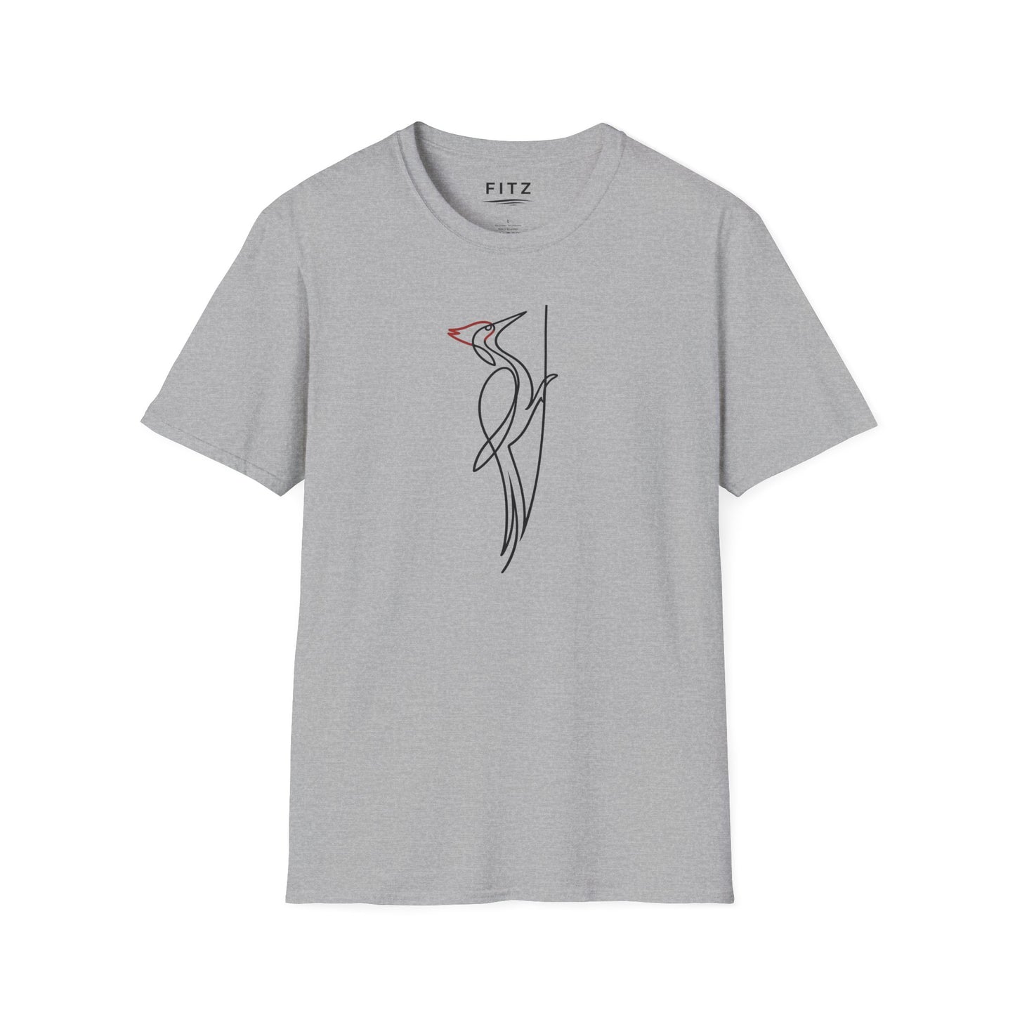 Pileated Woodpecker One Line T-Shirt