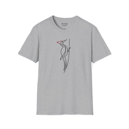 Pileated Woodpecker One Line T-Shirt