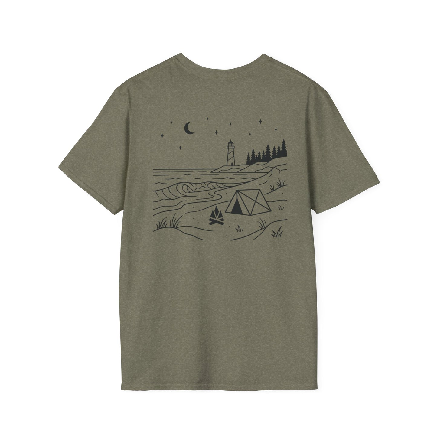 Beach Camping T-Shirt - Back Print