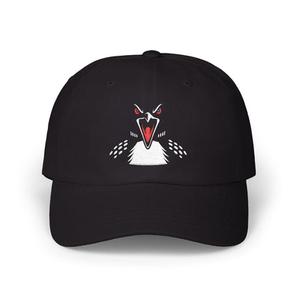 Angry Loon Head Embroidered Dad Cap