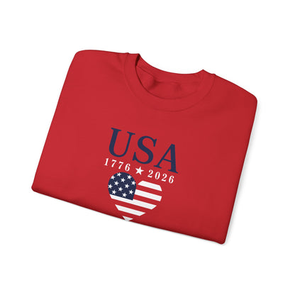 USA Heart Flag Sweatshirt
