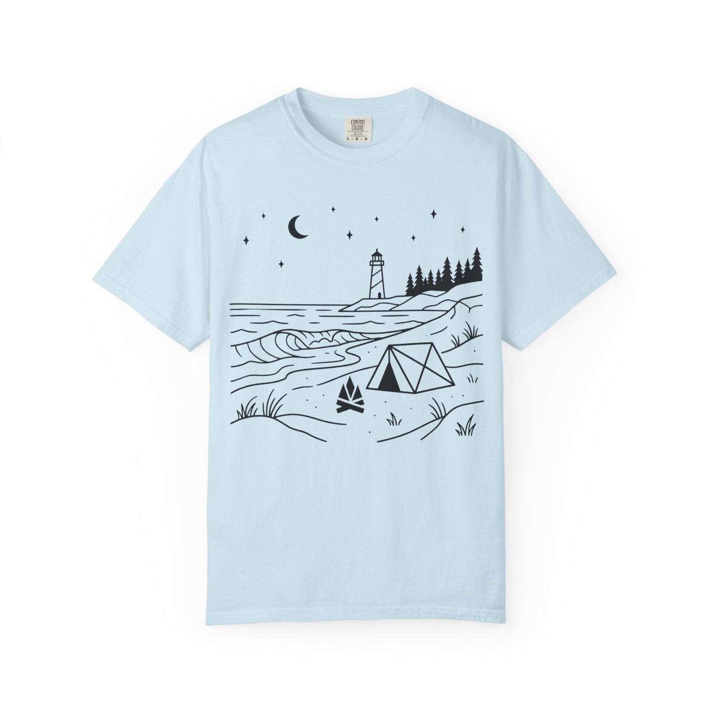 Beach Camping T-Shirt - Heavyweight Comfort Colors