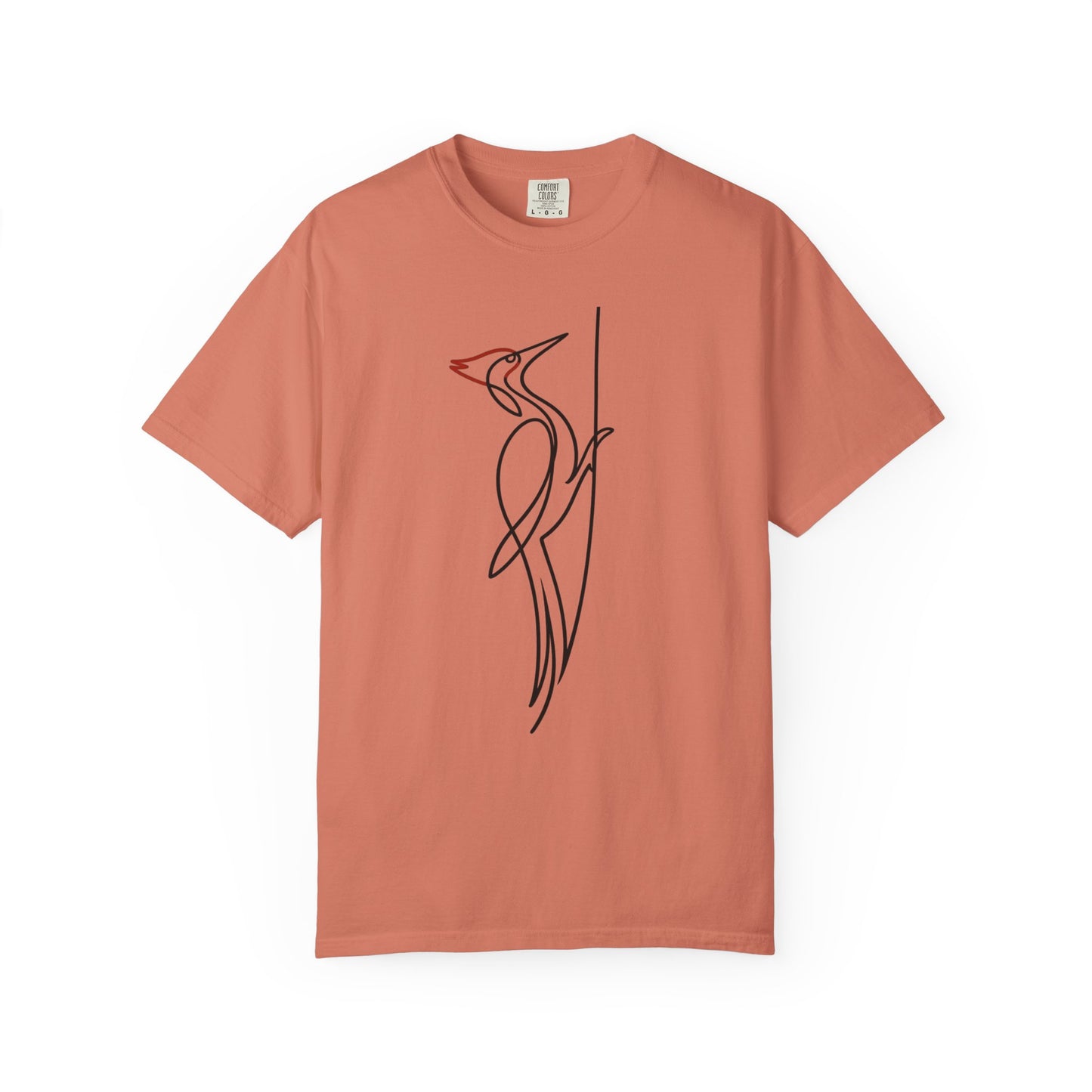 Pileated Woodpecker One Line T-Shirt - Heavyweight Comfort Colors