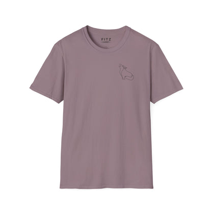 Wolf One Line T-Shirt - Back Print