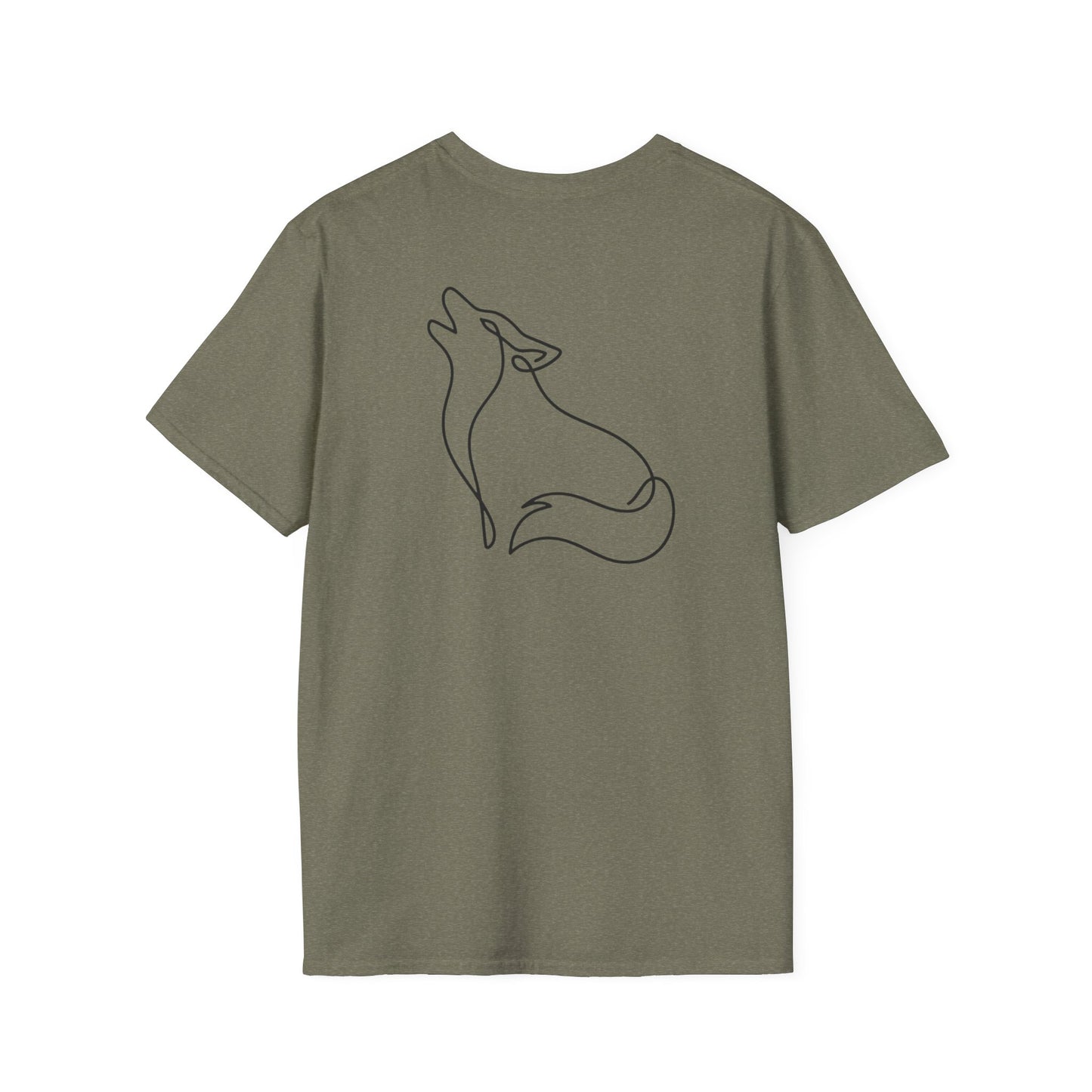 Wolf One Line T-Shirt - Back Print
