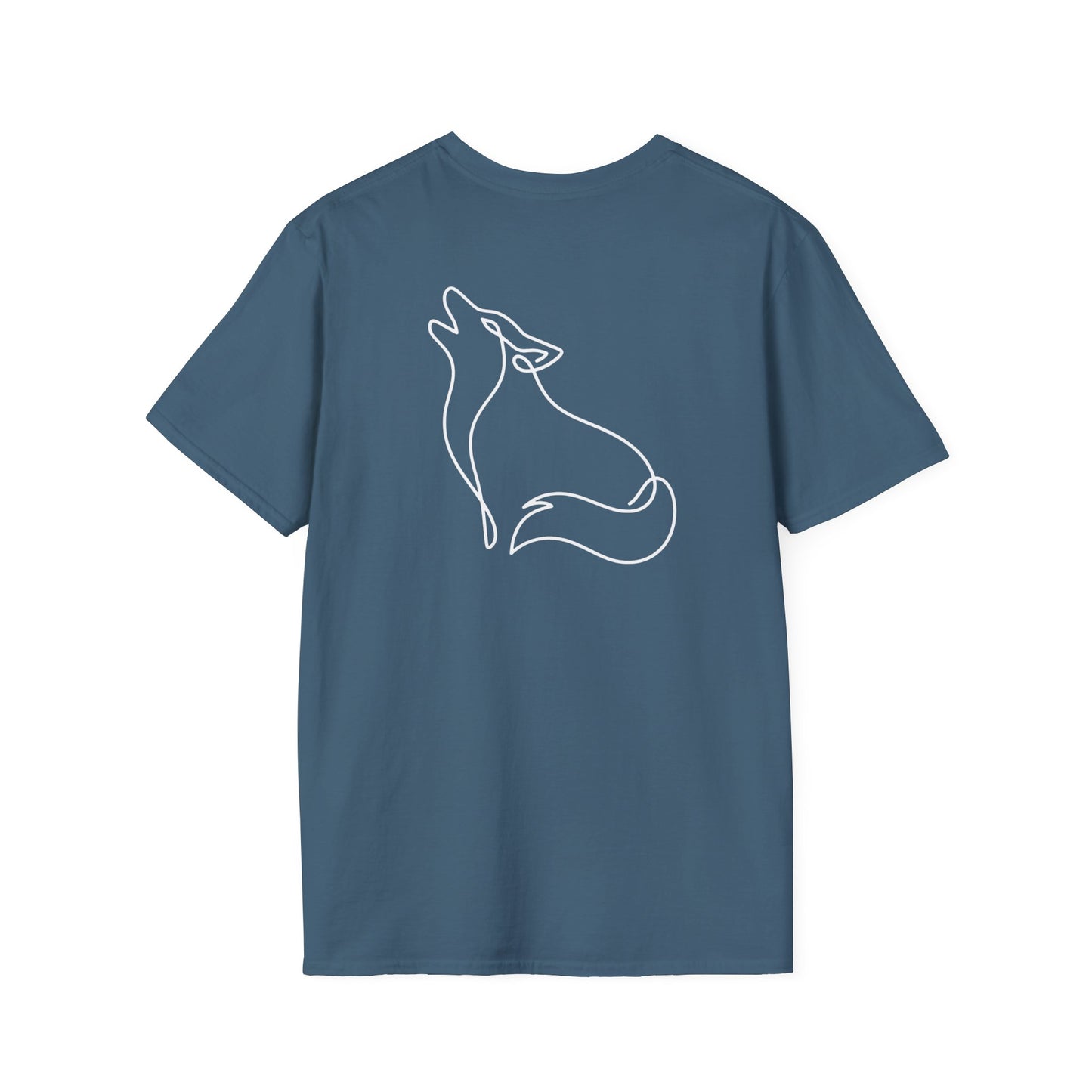 Wolf One Line T-Shirt - Back Print