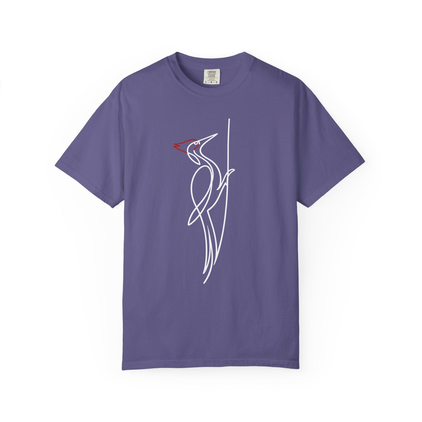 Pileated Woodpecker One Line T-Shirt - Heavyweight Comfort Colors