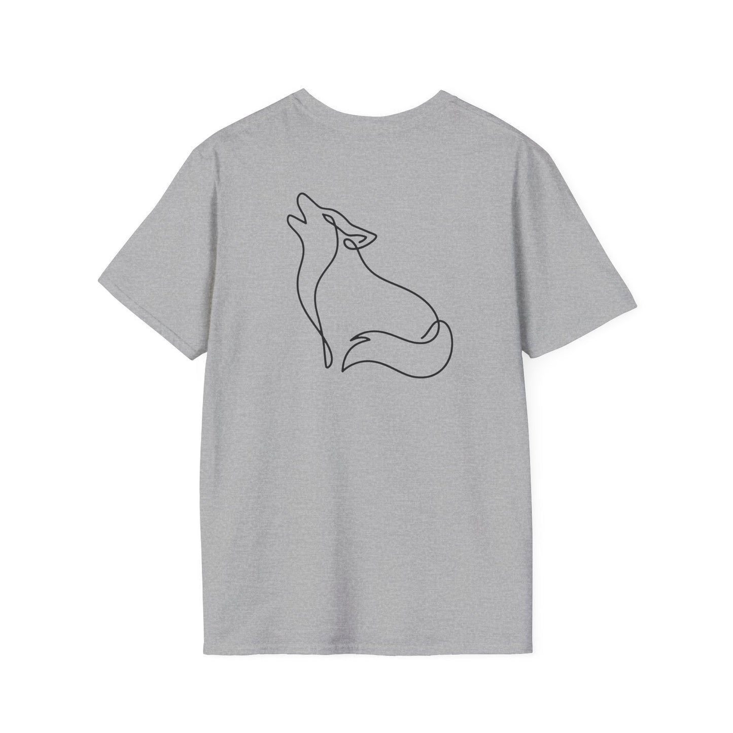 Wolf One Line T-Shirt - Back Print
