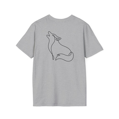 Wolf One Line T-Shirt - Back Print