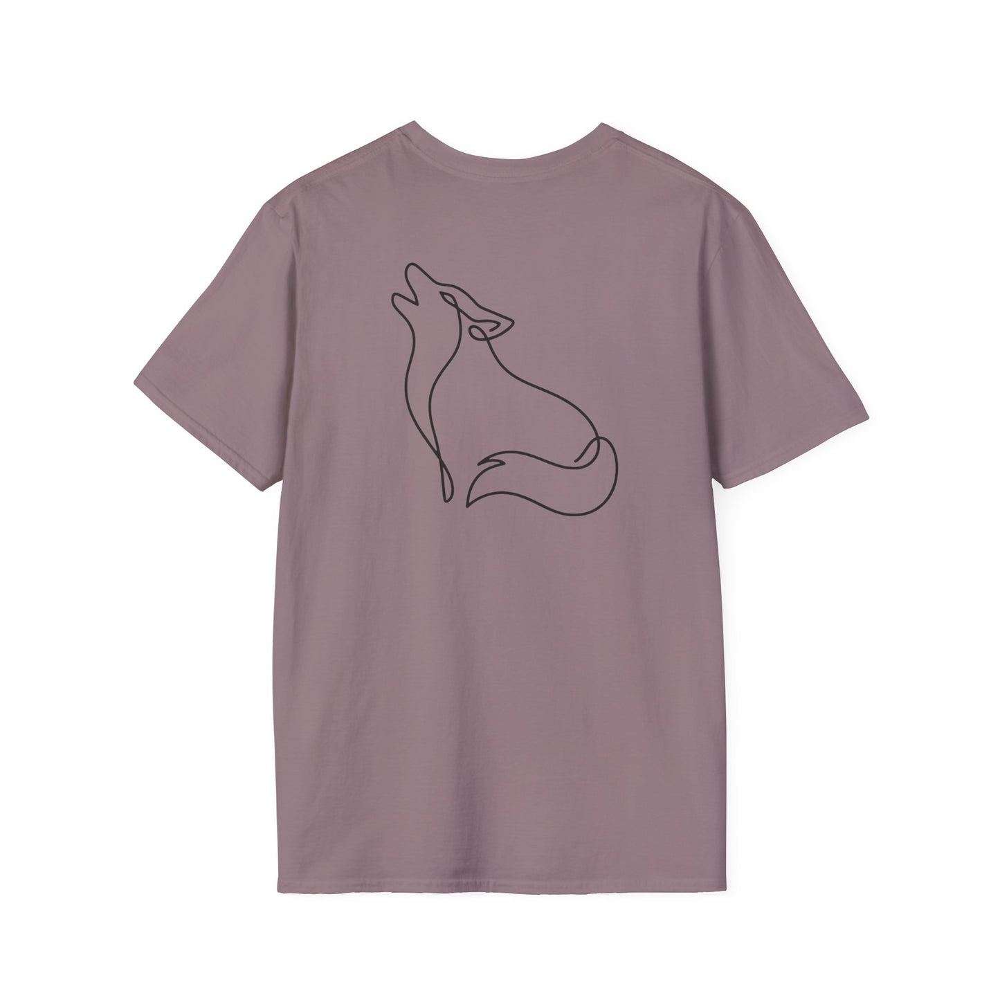 Wolf One Line T-Shirt - Back Print
