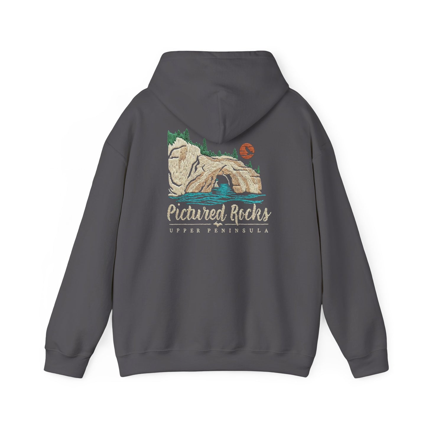 Pictured Rocks Lover's Leap Hoodie - Back Print