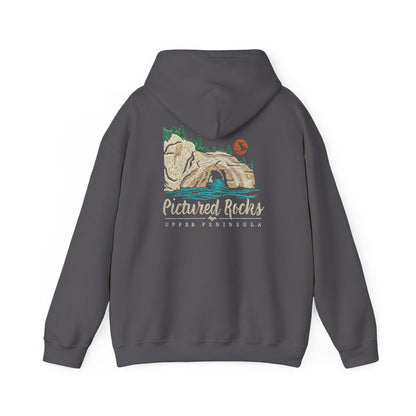 Pictured Rocks Lover's Leap Hoodie - Back Print