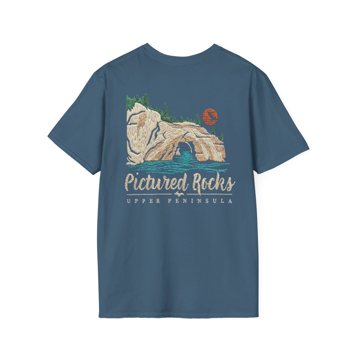 Pictured Rocks Lover's Leap T-Shirt - Back Print