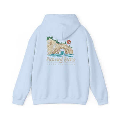 Pictured Rocks Lover's Leap Hoodie - Back Print