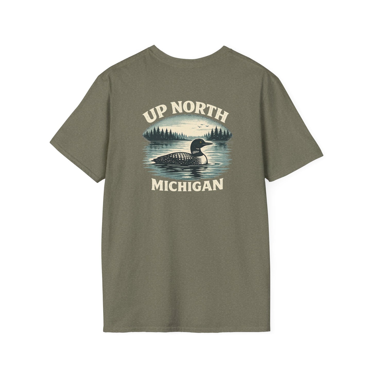 Loon Up North Michigan T-Shirt - Back Print