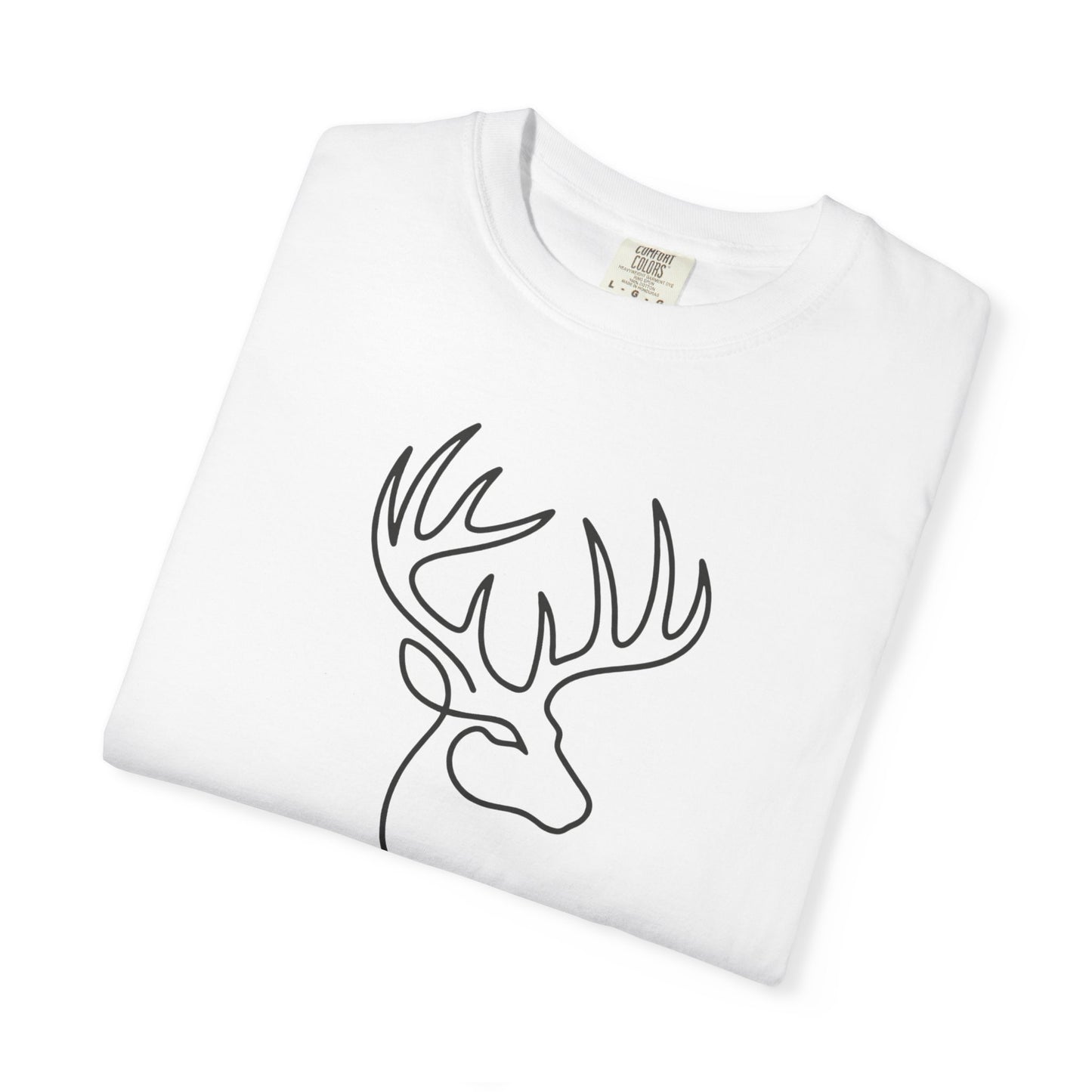 White-tailed One Line T-Shirt - Heavyweight Comfort Colors