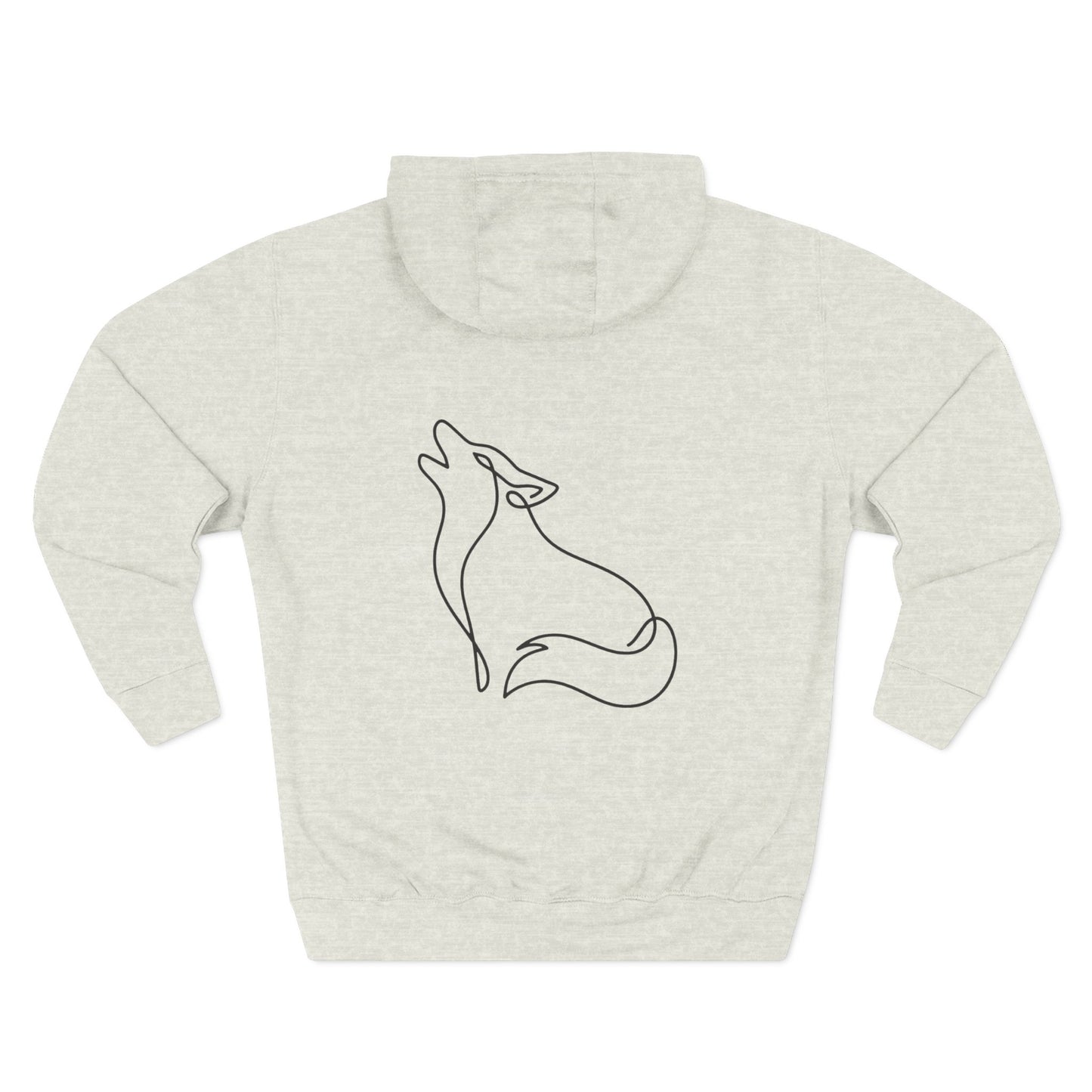Wolf One Line Hoodie Backprint