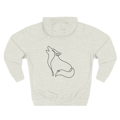Wolf One Line Hoodie Backprint
