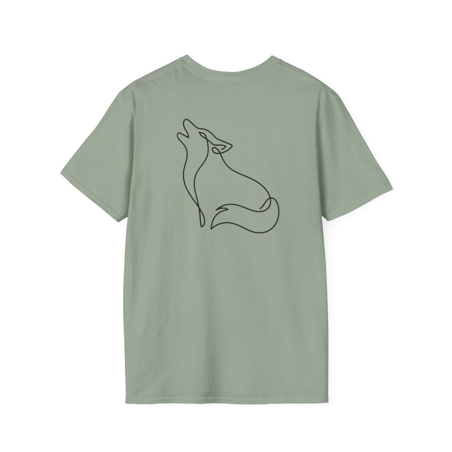 Wolf One Line T-Shirt - Back Print