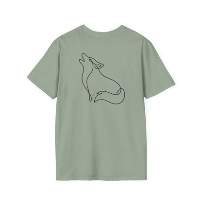 Wolf One Line T-Shirt - Back Print