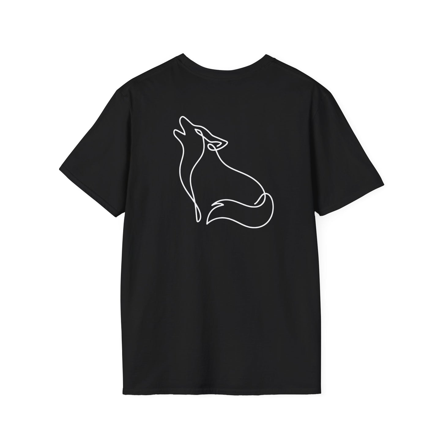 Wolf One Line T-Shirt - Back Print