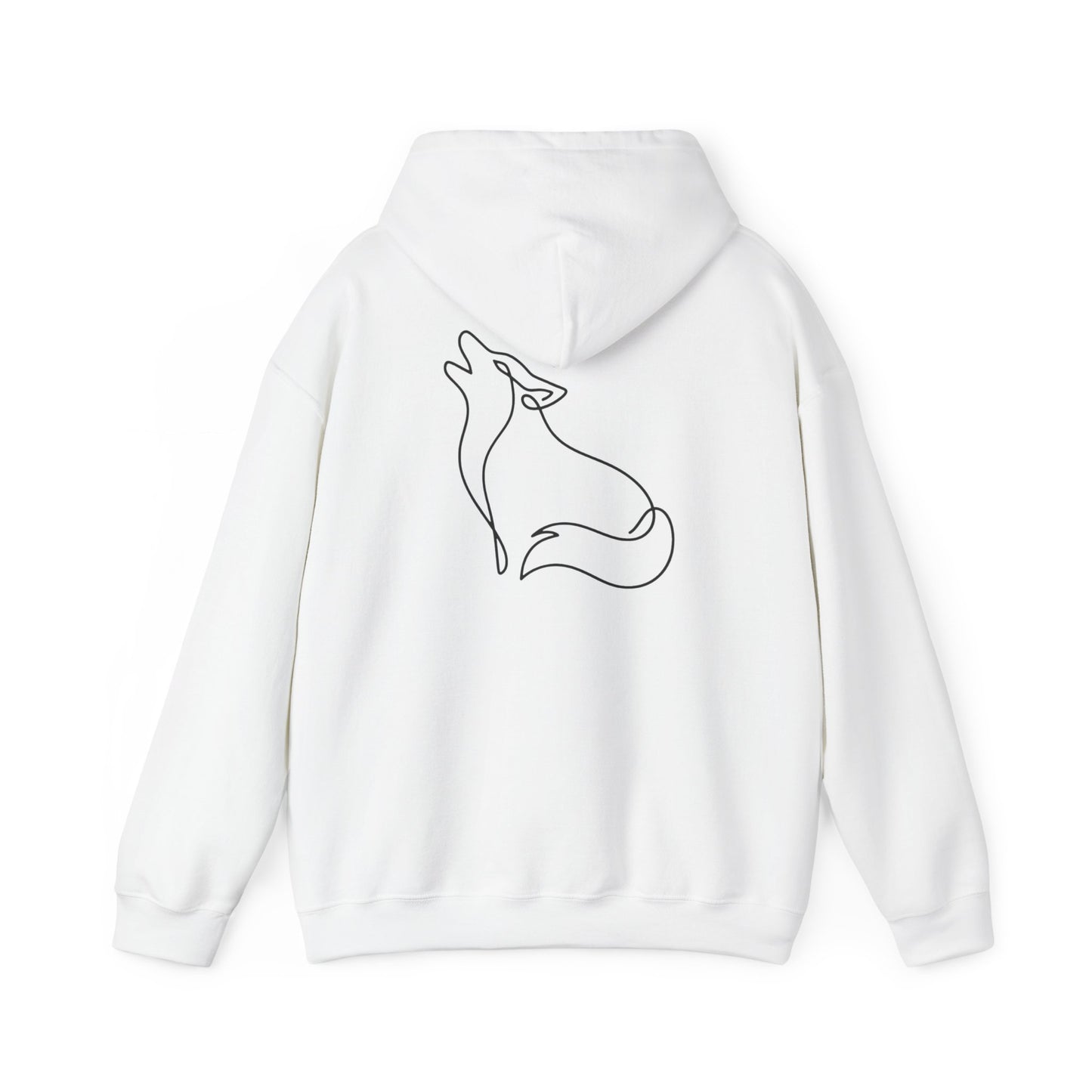 Wolf One Line Hoodie - Back Print
