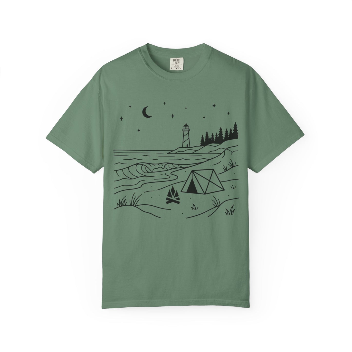 Beach Camping T-Shirt - Heavyweight Comfort Colors